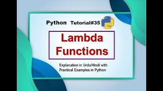 Lambda Functions in Python| Python Tutorial in Urdu | Hindi