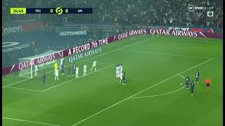 Lionel Messi Hits Crossbar Free Kick vs Marseille 