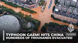 Typhoon Gaemi hits Chinese seaboard as authorities warn of flash floods