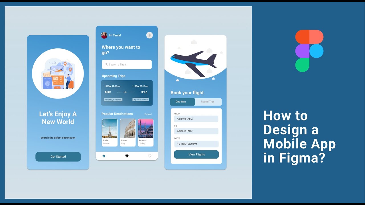 How To Design Mobile Travel App In Figma Figma Tutorial Realtime