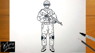 How to Draw a Military Soldier