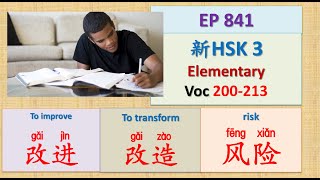 [EP 841] New HSK 3 Voc 200、212-213 (Elementary): 风险、改进、改造 || 新汉语水平(3.0)-初级词汇3 || Join My Daily Live