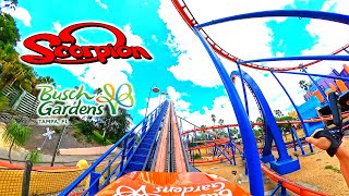 [4K] Scorpion - Defunct Looping Roller Coaster | Front Row POV | Busch Gardens Tampa Bay