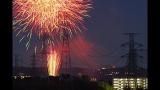 ２０１７年７月２２日、落合公園の花火大会。