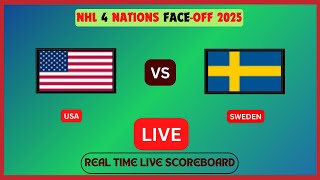 USA Vs Sweden LIVE Score UPDATE Today 2025 NHL 4 Nations Face-Off Hockey Feb 17 2025