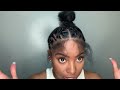 DETAILED CRISS CROSS RUBBER BAND HAIRSTYLE wclip ins!   BETTERLENGTH #protectivestyles #subscribe
