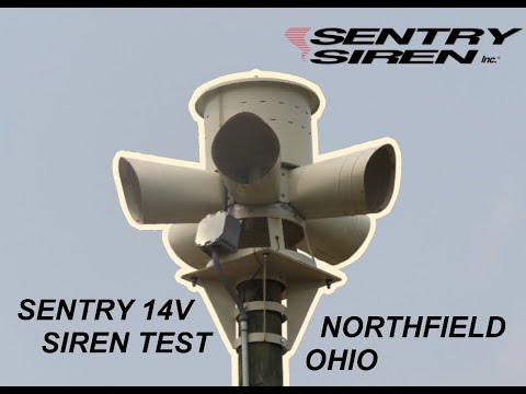 Northfield Ohio Sentry 14V Siren Test (Short Alert) - YouTube