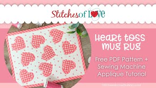 Tutoriel pour machine à coudre un appliqué en forme de cœur | Modèle PDF gratuit de Stitches of L...