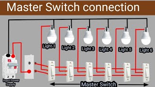 Master Switch connection. Wiring diagram Master Switch. House wiring master switch connection