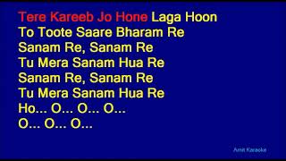 Sanam Re   Arijit Singh Hindi Full Karaoke with Lyrics