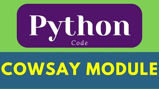python cowsay module | cowsay module | learn python | cowsay.daemon #shorts #pythonshorts, #yrshorts