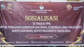 Sosialisasi Tatap Muka Tingkat PPS Untuk Pemilihan Bupati dan Wakil Bupati Mojokerto Tahun 2024