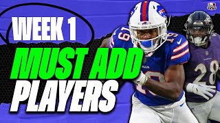 2022 Fantasy Football - Week 1 Must Add Waiver Wire Players To Target - Fantasy Football Advice