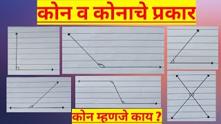 कोन व कोनाचे प्रकार | कोन म्हणजे काय ?| मराठी माध्यम | Types of angles marathi midium|कोनाचे प्रकार|