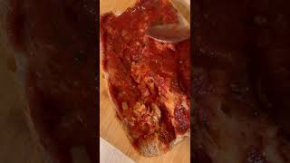 Toasted baguette pizza 🍕 #shorts #shortvideo