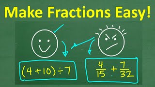 Fractions Made EASY! 3 TIPS that will make BASIC MATH and Fraction problems much easier to solve!