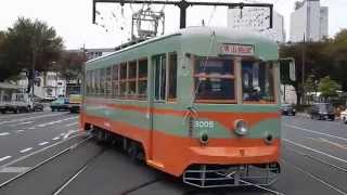 70・151107岡電東武日光軌道３００５号東山行・岡山駅前発車