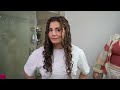 comparing 2 viral curly hair styling methods on long curly hair