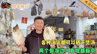 【房车游广东EP53】逛逛海陵岛海鲜市场，第一次看到这么多海产品