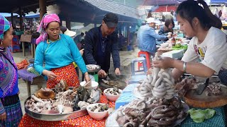 ẨM THỰC CHỢ PHIÊN CÁN CẤU - Nhiều món ngon hấp dẫn, lợn bản, trễ lòng dồi ngon khó cưỡng |Quốc Kỳ TV