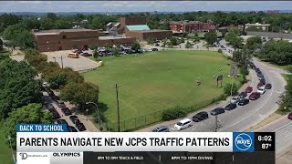 JCPS families explore options as they navigate traffic on the first day of school