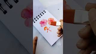 Easy watercolor painting for beginners||Flower painting #beginners #paintingtutorial #tutorial