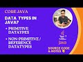Datatypes in Java? what are primitive datatypes? what are non-primitive datatypes? #java