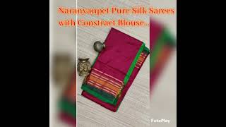 Narayanpet Pure Silk Sarees (Silkmark Authenfied) #saree #reels # ytshorts #shorts #narayanpetsarees