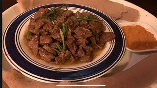 Ethiopian food  Beef  Tibs   ቆንጆ  ጥብስ አሰራር