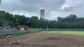 夏の甲子園　都立小川高校は、待望の先取点を入れ、都立福生高校に先攻する。西東京都大会でまず1勝を目指せ2022.7.12