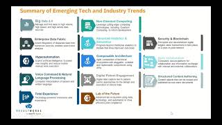 Webinar - Emerging Technologies’ Impact on Digital Transformation in Life Science