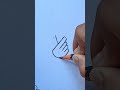 easy bts ❤️ finger heart drawing for kids beautiful hand drawing shorts