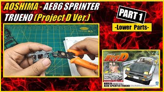 How to build the AOSHIMA 1/24 TOYOTA AE86 SPRINTER TRUENO Initial D Project D Ver. PART 1