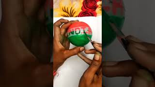 Indian flag painting on ball | 🇮🇳 art | independence day ball art | Happy independence day