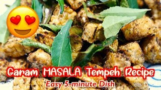 Garam Masala Tempeh Recipe | EASY 5-minute Dish | Indonesian Fermented Soybean Cake