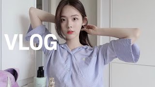 [vlog] 종강한 대학원생 브이로그 | 스킨 케어 관리 | 여쿨 틴트 추천| 데일리룩 | 집순 라이프| 먹방 브이로그^ㅡ^( 초밥, 오삼불고기, 꼬마김밥, 와플, 비빔면)