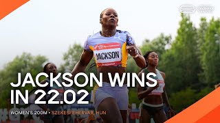 Shericka Jackson powers to victory in women's 200m | Continental Tour Gold 2023