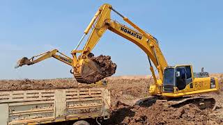 พี่ใหญ่ 350 และพี่รอง 200 ชอบมากครับ KOMATSU PC350 บุ้งกี๋อุ้มใหญ่แต่ไม่ใส่แบกทางน่วมรถวิ่งลำบาก