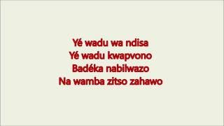 Zaza - Wamba zitso zahawo (Paroles)