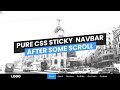 Pure CSS Sticky Navbar After Some Scroll | Html CSS Sticky Navigation