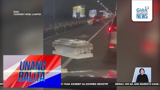 2 kabaong na humambalang sa NLEX southbound lane, nalaglag mula sa closed van;... | Unang Hirit