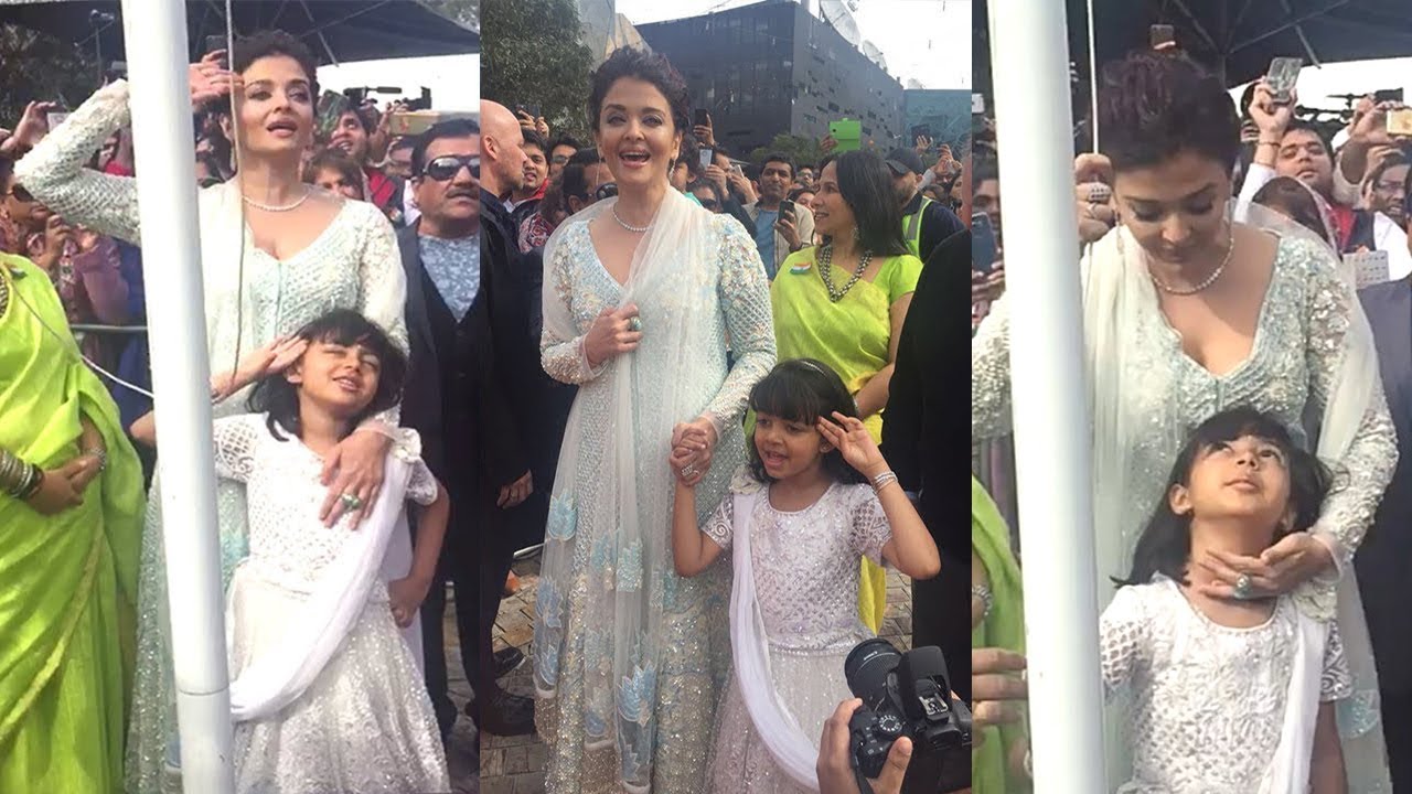 Aishwarya Rai Twinning With Aaradhya Bachchan At 75th Independence Day ...