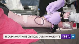 Blood donations in dire need during holidays