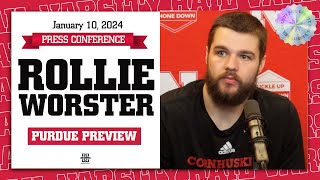 Nebraska Basketball Press Conference | Previewing Purdue With Rollie Worster