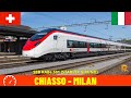 Cab Ride Chiasso - Como - Milan (Switzerland-Italy) train driver's view in 4K