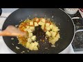 vegetarian dish long beans and potatoes guyanese fry bora bodi and aloo