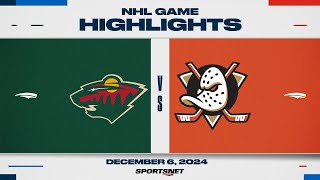 NHL Highlights | Wild vs. Ducks - December 6, 2024