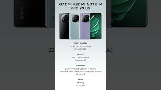 Xiaomi Redmi Note 14 Pro Plus Specifications #redminote14proplus #xiaomi #redmi #android #smartphone