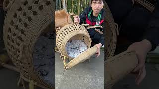 The bamboo weaving technique, which has been passed down for thousands of years, flows  #bambooweavi