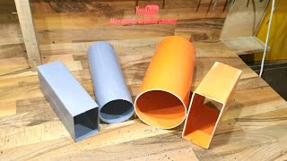 Converting PVC pipes to square plastic pipes is very simple | Pvc Pipe Craft Ideas